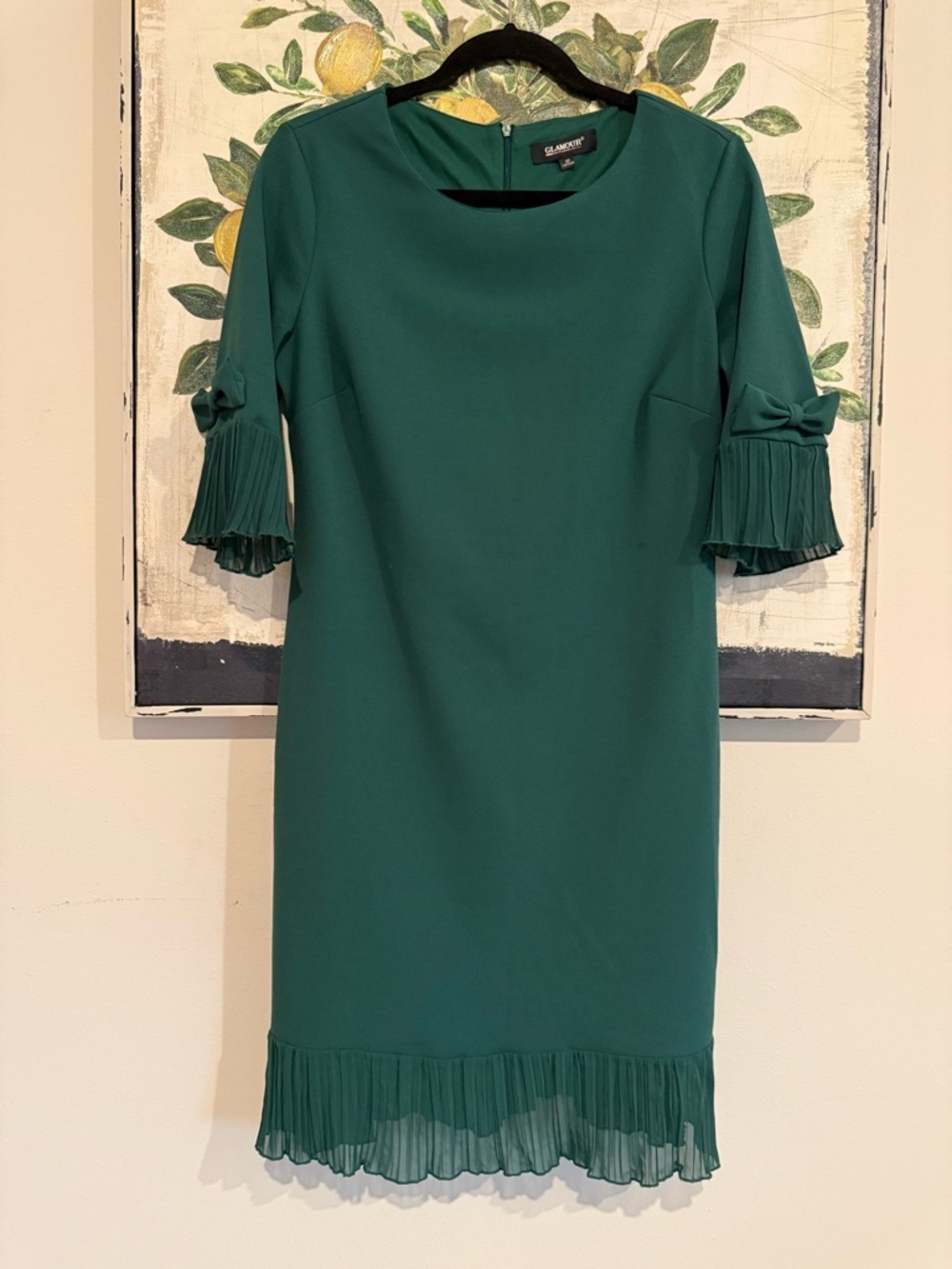 Green Glamour Shift Dress SZ 10